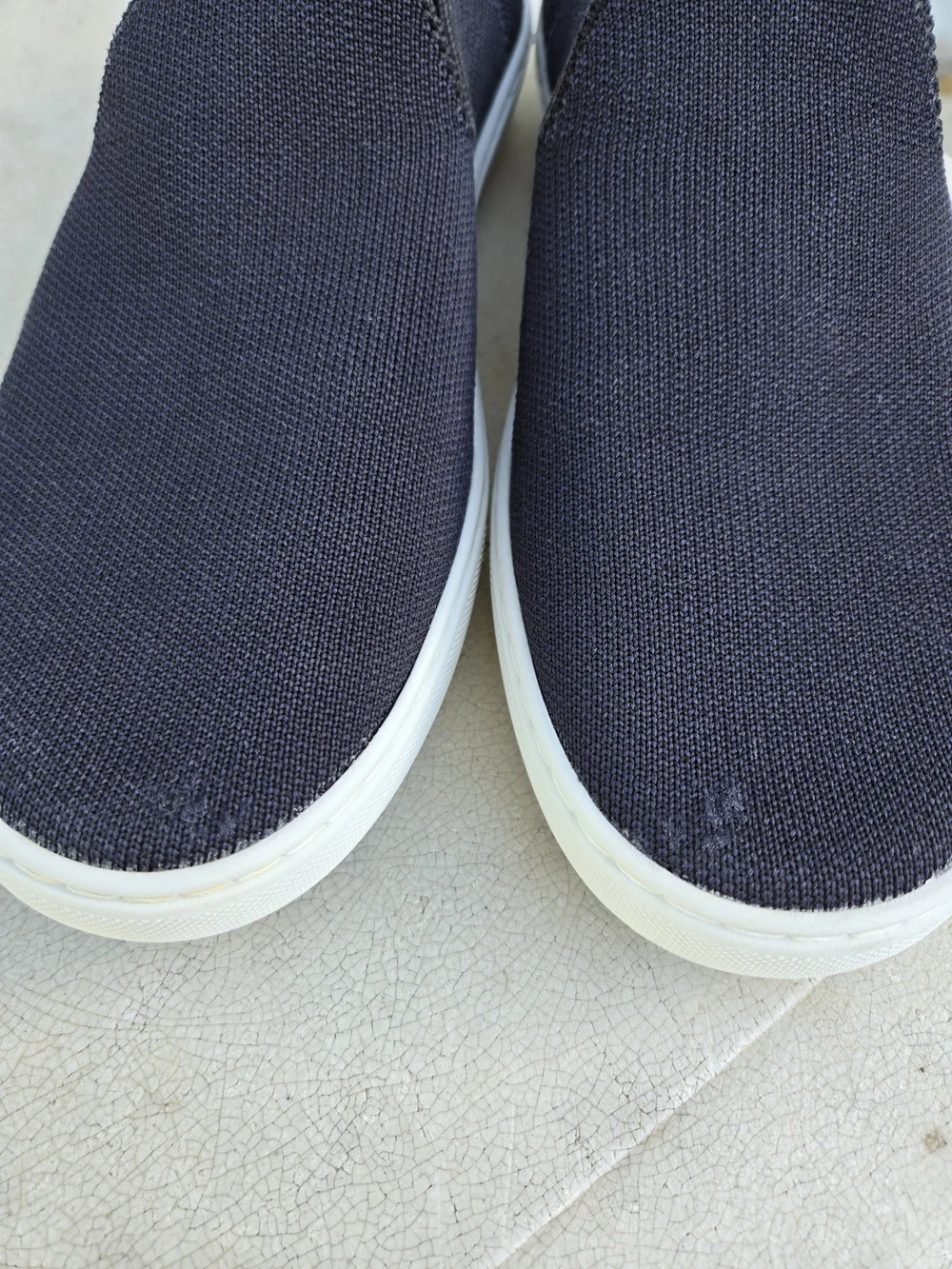 Rothy's Women's Black Slip-On Loafers with Blue Trim Size 9
